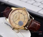 Swiss quality Copy Vacheron Constantin Traditionnelle Golden Dial Gold Watches